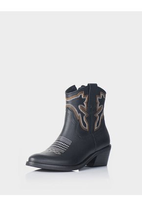 Botin Alamo Cuero Negro