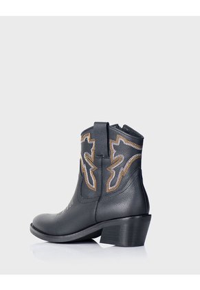 Botin Alamo Cuero Negro