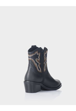 Botin Alamo Cuero Negro