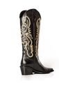 TEXANA OLIVIA  NEGRO BORDADO BEIGE de Stivali