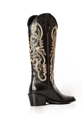 TEXANA OLIVIA  NEGRO BORDADO BEIGE