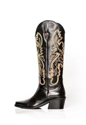 TEXANA OLIVIA  NEGRO BORDADO BEIGE