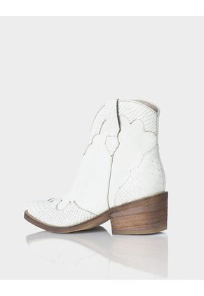 Botin Texano San Antonio Cuero Beige