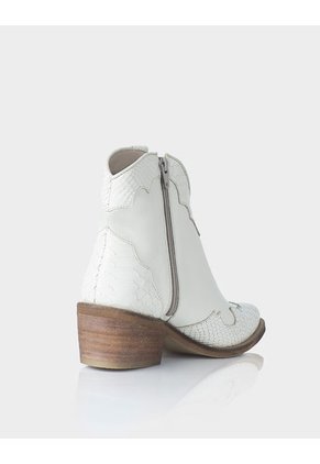 Botin Texano San Antonio Cuero Beige