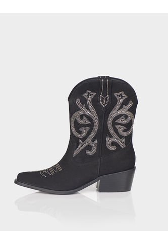 Texana Dominga Nobuck Negro Stivali