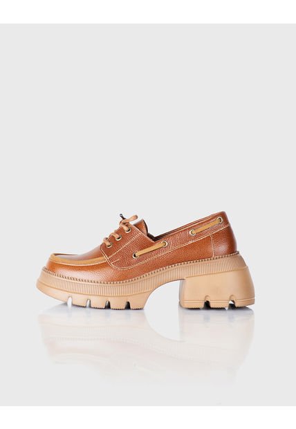 Zapato Mocasín Zetta Cuero Miel