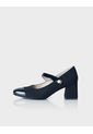 Zapato Tipo Mary Jane Elexia En Cuero Ante * Charol Negro de Stivali
