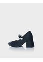 Zapato Tipo Mary Jane Elexia En Cuero Ante * Charol Negro de Stivali