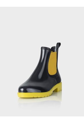 Botin De Lluvia Drizzle Negro X Amarillo