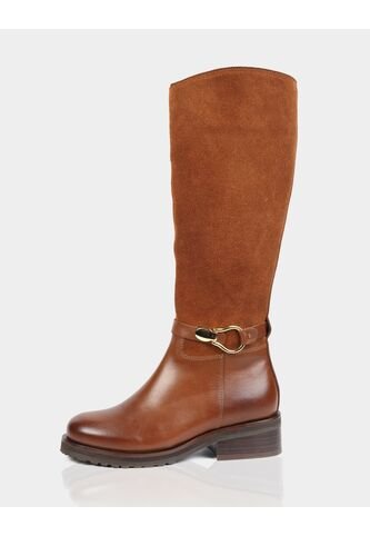 Bota Alzada Gamuza X Napa Miel Stivali