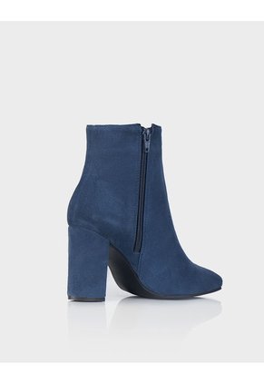 Botin Reyna Cuero Ante Azul