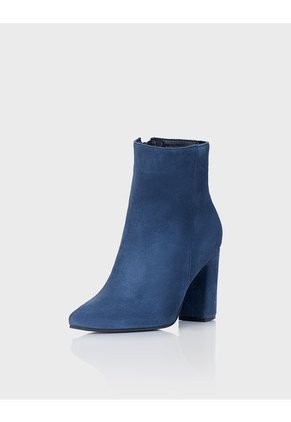 Botin Reyna Cuero Ante Azul