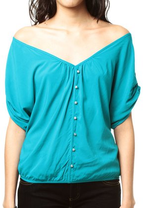 Blusa Azul Turquesa Studio F
