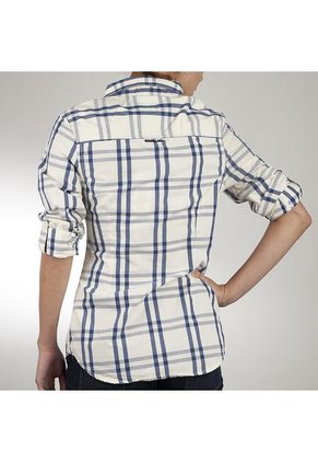 Camisa Super Dry Beige-Azul