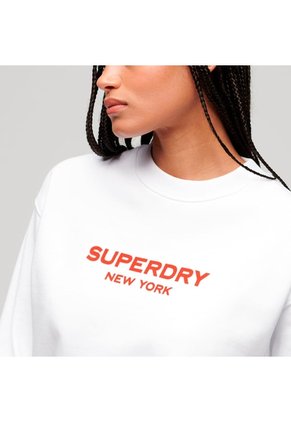 Superdry Buzo Cerrado Para Mujer Sport Luxe Loose Crew Sweat Superdry
