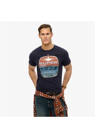 Superdry Camiseta Manga Corta Para Hombre Gasoline Graphic Relaxed Tee Superdry Superdry
