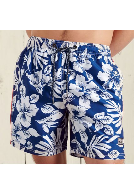 Superdry Pantaloneta Corta Para Hombre Campus Hawaiian Swim Superdry 33373
