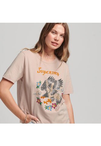 Superdry Camiseta Manga Corta Para Mujer Vintage Suka Graphic Superdry Superdry