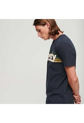 Superdry Camiseta Para Hombre Terrain Striped Logo Superdry