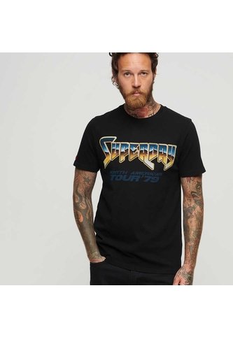 Superdry Camiseta Para Hombre 70'S Rock Graphic Band Superdry Superdry