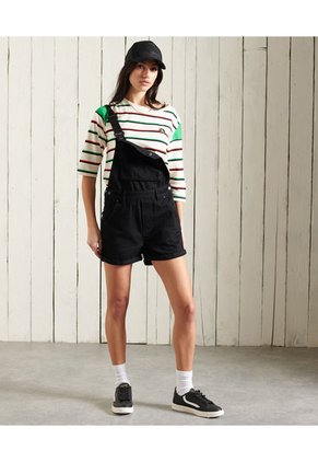 Superdry Enterizo Corto Para Mujer Denim Dungaree Boy Superdry