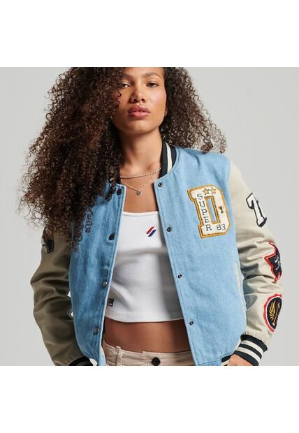 Superdry Chaqueta Denim Para Mujer Vintage Varsity Superdry