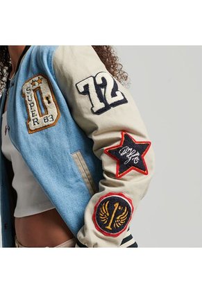 Superdry Chaqueta Denim Para Mujer Vintage Varsity Superdry