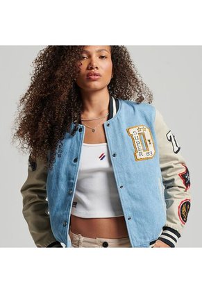 Superdry Chaqueta Denim Para Mujer Vintage Varsity Superdry