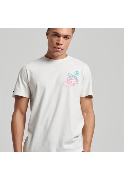 Superdry Camiseta Para Hombre Vintage Travel Sticker Tee Mw Superdry