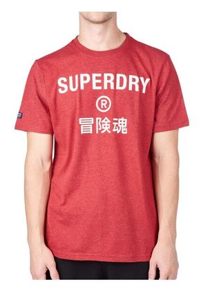 Superdry Camiseta Manga Corta Para Hombre Vintage Corp Logo Marl Superdry
