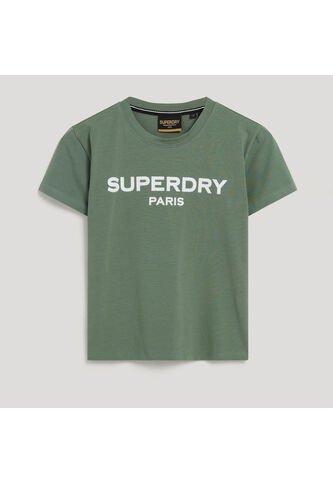 Superdry Camiseta Manga Corta Para Mujer Sport Luxe Graphic Fitted Tee Superdry Superdry