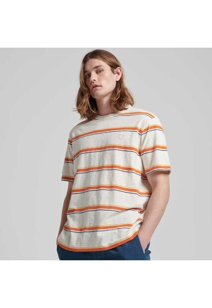 Superdry Camiseta Para Hombre Vintage Textured Stripe Superdry