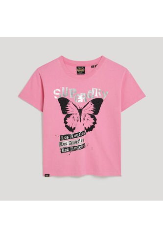Superdry Camiseta Para Mujer Lo-Fi Rock Fitted Tee Superdry Superdry