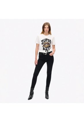 Superdry Camiseta Manga Corta Para Mujer Lo-Fi Punk Poster Relaxed Tee Superdry
