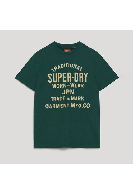 Superdry Camiseta Manga Corta Para Hombre Workwear Flock Graphic Superdry