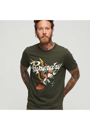 Superdry Camiseta Para Hombre Tattoo Script Graphic Superdry
