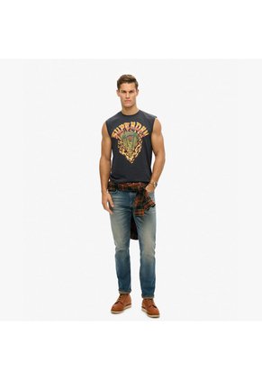 Superdry Camiseta Manga Corta Para Hombre Biker Rock Relaxed Tank Superdry