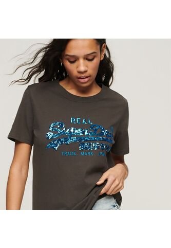Superdry Camiseta Manga Corta Para Mujer Embellish Superdry Superdry