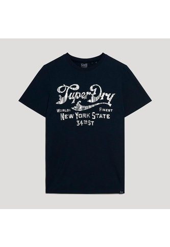 Superdry Camiseta Manga Corta Para Hombre Metallic Workwear Graphic Tee Superdry Superdry