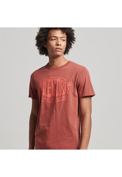 Superdry Camiseta Manga Corta Para Hombre Vintage Psych Rock Script Superdry