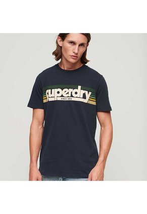 Superdry Camiseta Para Hombre Terrain Striped Logo Superdry