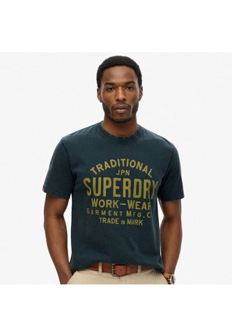 Superdry Camiseta Manga Corta Para Hombre Machined Goods Workwear Tee Superdry Superdry
