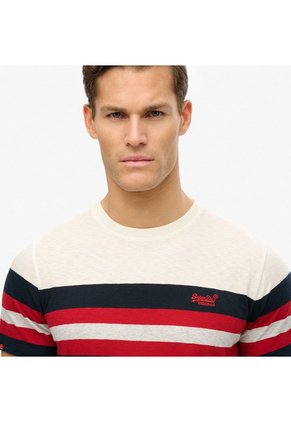 Superdry Camiseta Manga Corta Para Hombre Essential Stripe Tee Superdry