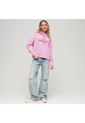 Superdry Buzo Cerrado Para Mujer Sportswear Boxy Hood Superdry