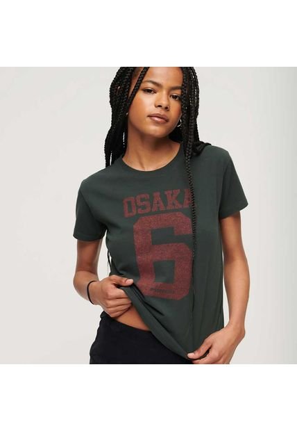 Superdry Camiseta Para Mujer Osaka Graphic Fitted Superdry