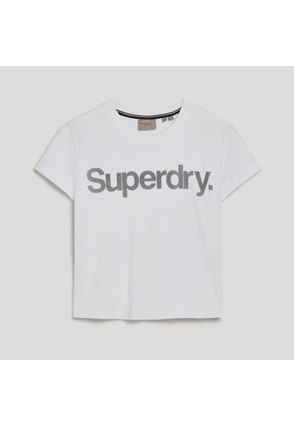 Superdry Camiseta Manga Corta Para Mujer Core Logo City Fitted Tee Superdry