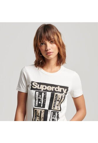 Superdry Camiseta Para Mujer Vintage Poster Superdry Superdry