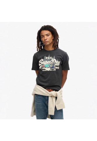 Superdry Camiseta Manga Corta Para Hombre New York Vl Graphic T Shirt Superdry Superdry