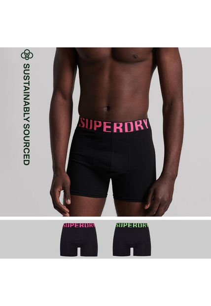 Superdry Boxer Para Hombre Dual Logo Double Pack Superdry