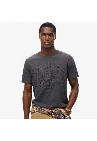 Superdry Camiseta Manga Corta Para Hombre Workwear Embossed Relaxed Tee Superdry Superdry